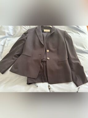 Classic Women's Black Pinstripe suit